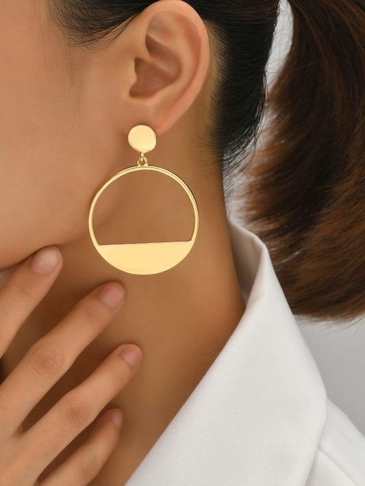 Hollow Out Round Drop EARRINGS